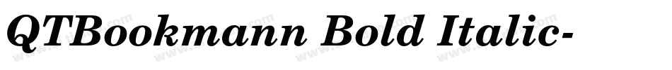 QTBookmann Bold Italic字体转换